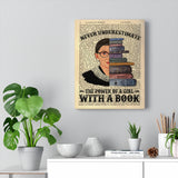 CREATORY Never Underestimate The Power of Girl -- Canvas 11"X14" -- 3 -- printify