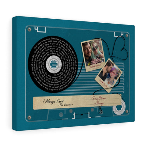 Cassette -- Bill & Rachael 09.13.2021 -- Canvas 12x16 -- Printify