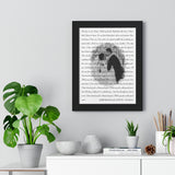 Lyrics -- Jeremiah & Juliette 03.20.21 -- Black framed 12x16 -- Printify