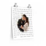 Lyrics Song -- poster/ 11''x14'' -- Austin & Maria