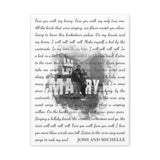Lyrics Song -- Canvas 18"X24" -- Josh and Michelle