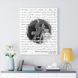 Lyrics Song -- Canvas  24"x30" -- Erman & Rochelle