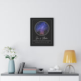 Star Maps -- Black framed poster/ 16"x20" --  Jon & Amber