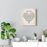 Music Lyrics Song -- Canvas 8"x10" -- Wonder
