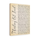 Lyrics -- Thinking Out Loud -- Canvas 12x16 -- Printify