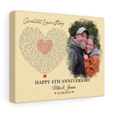 Lyrics Song -- Canvas 8"x10" -- Mike & Jeannie