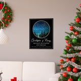 Stars Map -- posters 16"x20" -- Christopher & Nancy