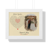 Lyrics -- Shyanne & Jeremy 11.13.2021 -- White framed 11x14 -- Printify