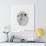 Lyrics -- Ross & Alyssa 12.19.20 -- Canvas 24x30 -- Printify