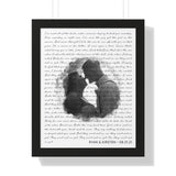 Lyrics Song -- Black framed poster/ 16"x20" -- Ryan & Kirsten