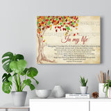 In My Life Lyrics Poster -- Canvas 16''x12''-- 39 -- Printify