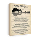 Lyrics -- Write This Down -- Canvas 8x10 -- Printify