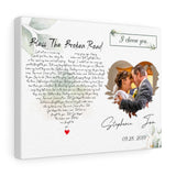Lyrics -- Jon & Stephanie -- Canvas 11x14 -- Printify