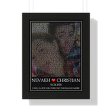 Lyrics Song -- Black Framed poster/ 12”x16” -- Nevaeh & Christian