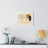 Lyrics -- Shannon & Matthew 05.30.2021 -- White framed 16"x20" -- Printify