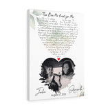 Lyrics -- Amanda & John  August 17, 2013 -- Canvas 18x24 -- Printify