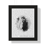 Lyrics -- Peter & Stephanie 02.24.2012 -- Black framed 11x14 -- Printify