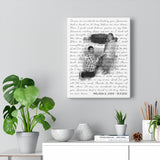 Music Lyrics Song -- Canvas 11"X14" -- Melissa & Josh