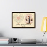 Printify Gallery Canvas Wraps Walnut Frame 18x12 - Grow Old Corbin & Tiffany - Happy 1st Wedding Anniversary