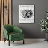 Lyrics -- Christopher & Kristina Petrasko -- Canvas 24x30 -- Printify