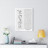 Lyrics -- Megan & Greg 05.09.21 -- Canvas 18x24 -- Printify