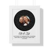 Vinyl -- Ali & Zak 10.17.2016 -- White framed 11x14