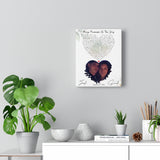 Love You By Heart -- Canvas 8''x10" -- Josh and Sarah