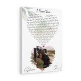 Lyrics -- Joe & Sharon 08/10/2013 -- Canvas 12x16 -- Printify