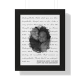 Lyrics -- Brandon & Alexis 12.01.2020 -- Black framed 11x14 -- Printify