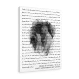 Lyrics Song -- Canvas 24"x30" --  Drake & Natasha