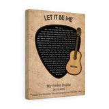 Lyrics Song -- Canvas 11"X14" -- My Sweet Bubbs