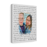 Music Lyrics Song -- Canvas  11"X14" -- Mahal Kita