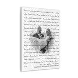 Lyrics Song -- Canvas 18"X24" -- Willie & Kayla 07.24.2021