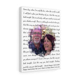 Lyrics Song -- Canvas 12"X16" -- John & Margot