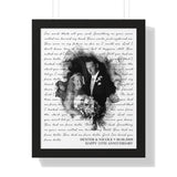 Lyrics -- Dexter & Nicole 06-06-2009 -- Black framed 16"x20" -- Printify