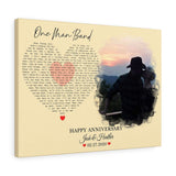 Lyrics -- Josh & Heather 02.27.2020 -- Canvas 18x24 -- Printify