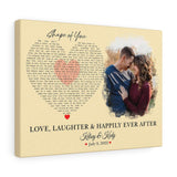 Lyrics -- Kelsey & Kody July 9, 2022 -- Canvas 12x16 -- Printify