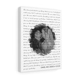 Lyrics -- Daniel and Jessica 12/12/20 -- Canvas 11x14 -- printify