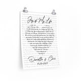 Lyrics -- Danielle & Chris 4-25-2021 -- 16x20 -- Printify