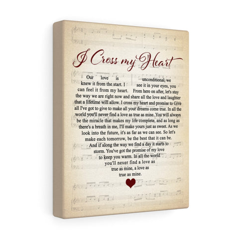 I Cross my Heart -- 32 -- Canvas 8x10 -- printify