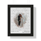 Lyrics Song -- Black framed poster/ 11"x14" -- Bradon & Jessica