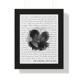 Lyrics -- Jeff & Deaven Sept. 18, 2004 -- Black framed 11x14 -- Printify