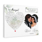 Lyrics -- Karina & Robert -- Canvas 18x24 -- Printify