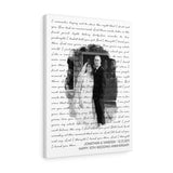 Lyrics -- Jonathan & Vanessa 12/31/2011 -- Canvas 18x24 -- Printify