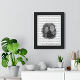 Lyrics -- Barry & Stormie 03.02.2021 -- Black framed 11x14 -- Printify
