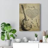 in My Life Lyrics -- Canvas 12"X16" -- 12