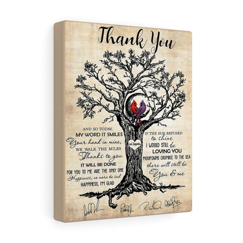 Thank You Lyrics -- Canvas 8"x10" -- 8