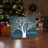 Tree poster -- Miriam, Julian, Maribel & Jarred, Eva -- Canvas 24x30 -- Printify