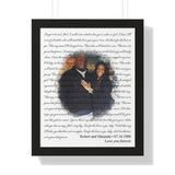 Lyrics -- Robert and Maranda -- Black framed 16x20 -- Printify