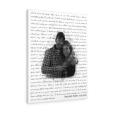 Song Lyrics -- Dan and Penny  6.01.2020  -- Canvas  24"x30" -- printify